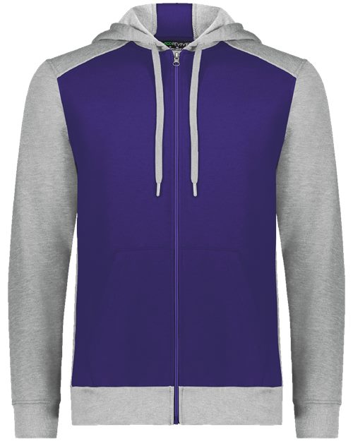 Augusta Sportswear Unisex Eco Revive™ Three-Season Triblend Fleece Full-Zip Hooded Sweatshirt 6899