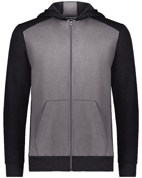 Augusta Sportswear Youth Eco Revive™ Three-Season Triblend Fleece Full-Zip Hooded Sweatshirt 6900