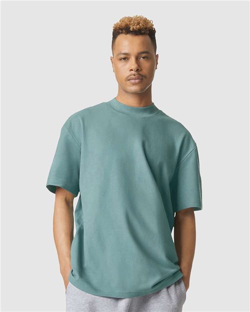 American Apparel Unisex Pique Mockneck Tee 1PQ