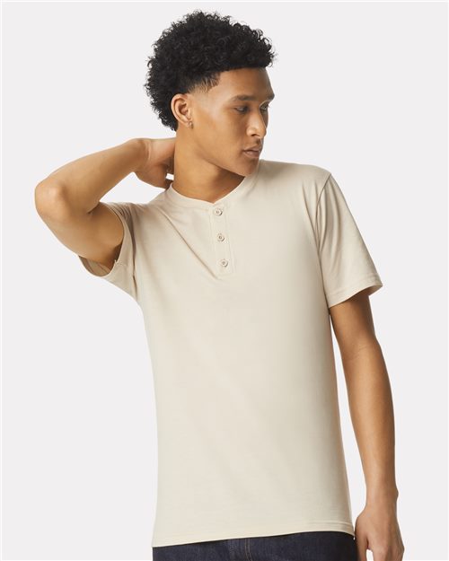 American Apparel Unisex CVC Henley Tee 2004CVC