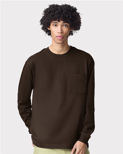 American Apparel Unisex Super Heavyweight Long Sleeve Pocket Tee 9410