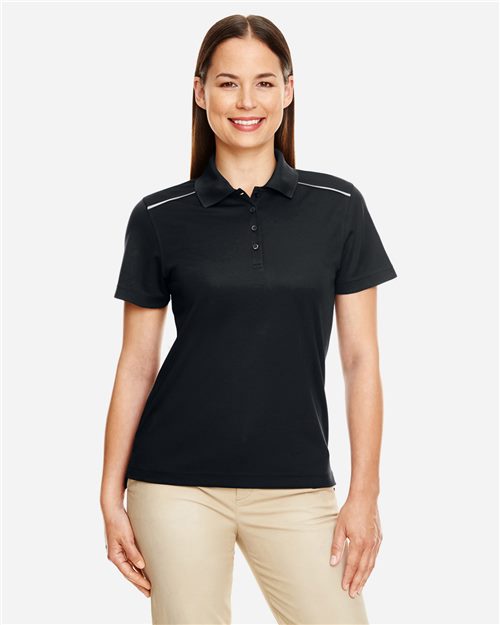 CORE365 Women's Radiant Performance Piqué Polo with Reflective Piping 78181R