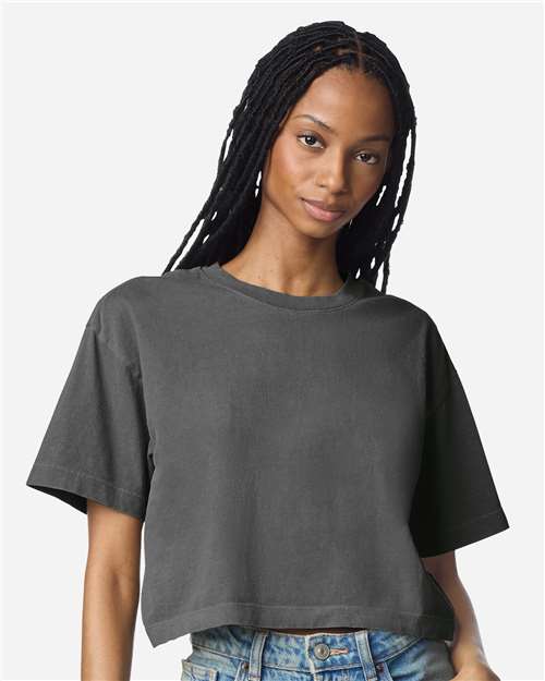 American Apparel Women's Garment-Dyed Heavyweight Cropped Tee 1302GD