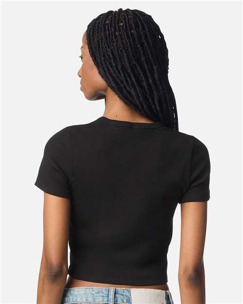 American Apparel Women's Baby Rib Cropped Tee BR210