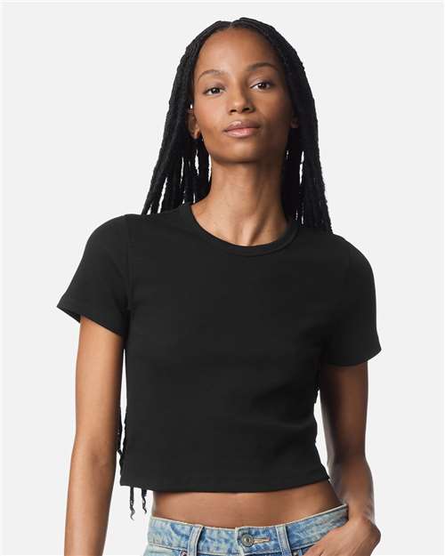 American Apparel Women's Baby Rib Cropped Tee BR210