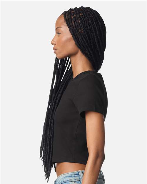 American Apparel Women's Baby Rib Cropped Tee BR210