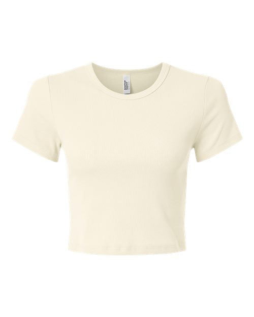 American Apparel Women's Baby Rib Cropped Tee BR210
