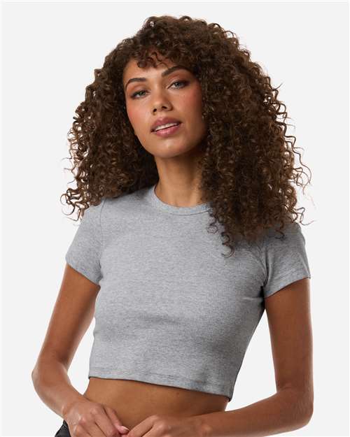 American Apparel Women's Baby Rib Cropped Tee BR210