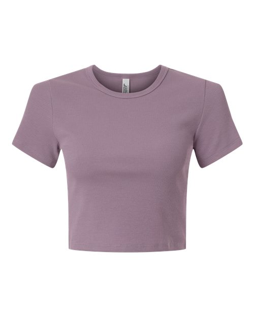American Apparel Women's Baby Rib Cropped Tee BR210