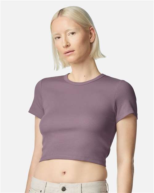 American Apparel Women's Baby Rib Cropped Tee BR210
