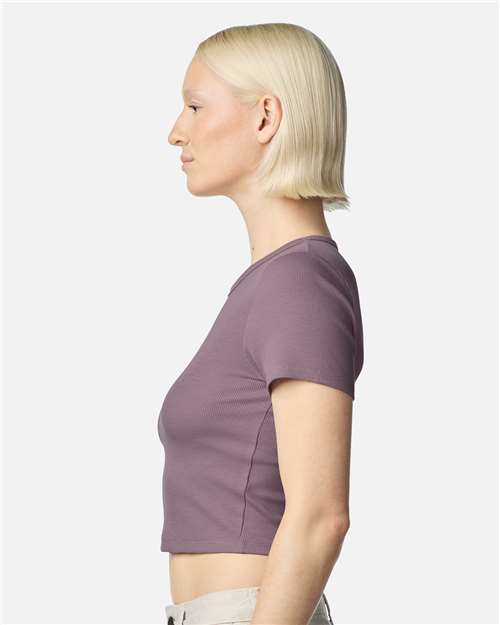 American Apparel Women's Baby Rib Cropped Tee BR210