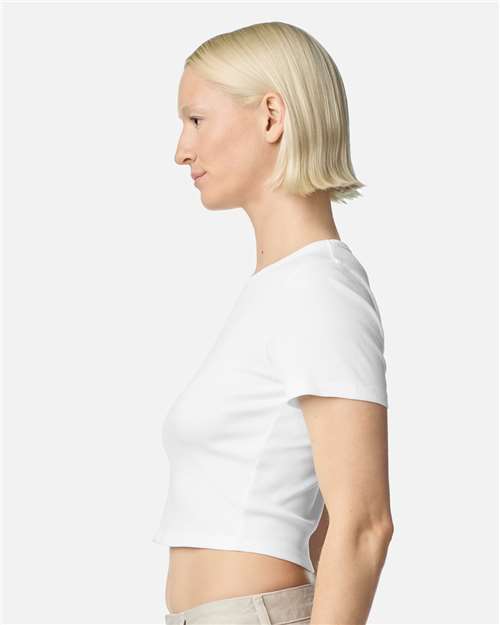 American Apparel Women's Baby Rib Cropped Tee BR210