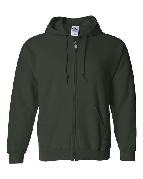 Gildan Unisex Heavy Blend™ Full-Zip Hooded Sweatshirt 18600 - Forest