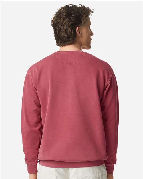 Comfort Colors Unisex Garment-Dyed Crewneck Sweatshirt 1566 - Crimson