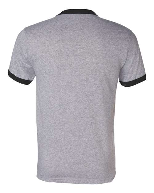 Augusta Sportswear Unisex 50/50 Ringer T-Shirt 710 - Athletic Heather/ Black