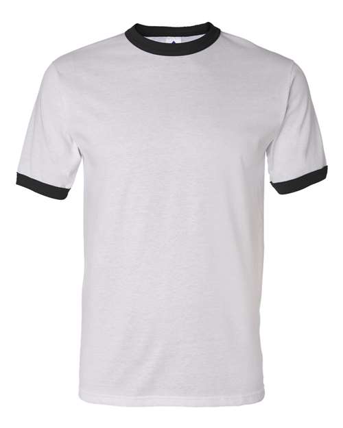 Augusta Sportswear Unisex 50/50 Ringer T-Shirt 710 - White/ Black