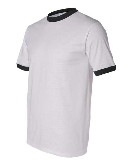 Augusta Sportswear Unisex 50/50 Ringer T-Shirt 710 - White/ Black