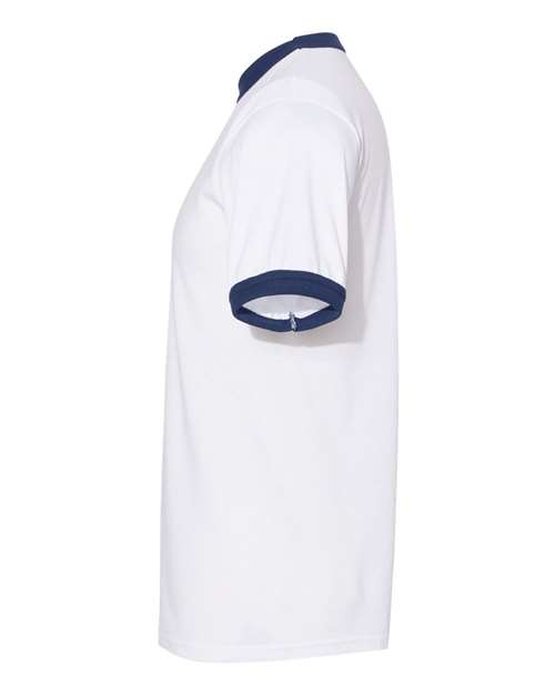 Augusta Sportswear Unisex 50/50 Ringer T-Shirt 710 - White/ Navy