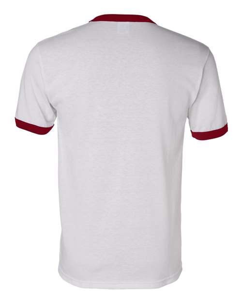 Augusta Sportswear Unisex 50/50 Ringer T-Shirt 710 - White/ Red