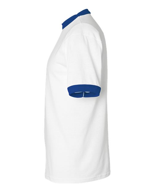 Augusta Sportswear Unisex 50/50 Ringer T-Shirt 710 - White/ Royal