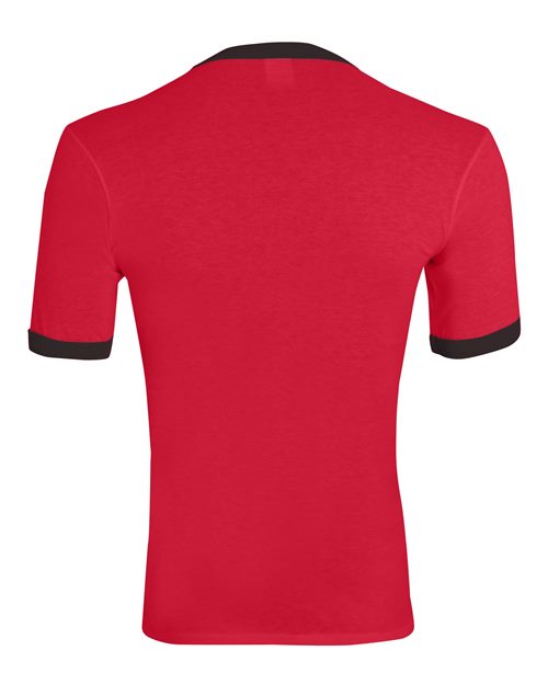 Augusta Sportswear Unisex 50/50 Ringer T-Shirt 710 - Red/ Black