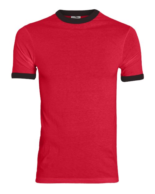 Augusta Sportswear Unisex 50/50 Ringer T-Shirt 710 - Red/ Black