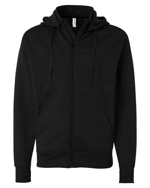 Independent Trading Co. Unisex Poly-Tech Full-Zip Hooded Sweatshirt EXP80PTZ