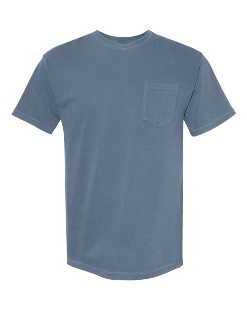 Comfort Colors Unisex Garment-Dyed Heavyweight Pocket T-Shirt 6030 - Blue Jean