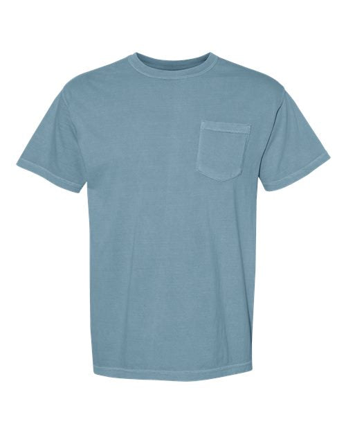 Comfort Colors Unisex Garment-Dyed Heavyweight Pocket T-Shirt 6030 - Ice Blue