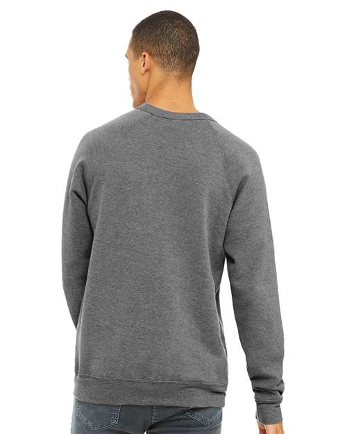 BELLA + CANVAS Unisex Sponge Fleece Raglan Crewneck Sweatshirt 3901 - Grey Triblend