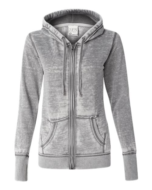 J. America Women's Zen Fleece Full-Zip Hooded Sweatshirt 8913