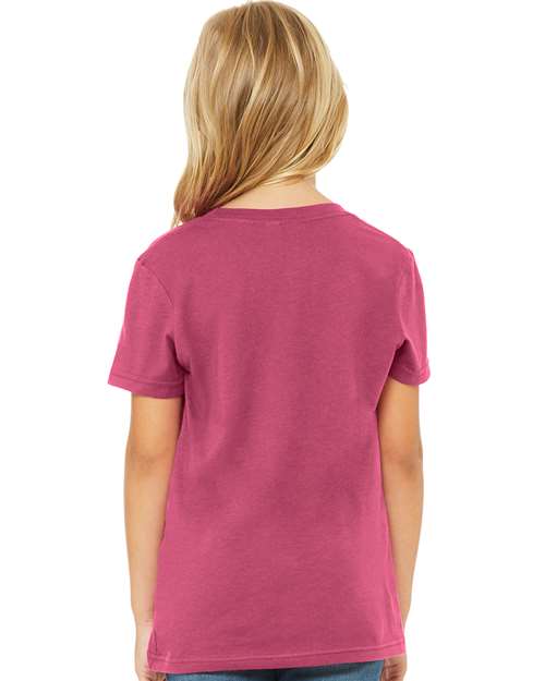 BELLA + CANVAS Youth Jersey Tee 3001Y - Berry