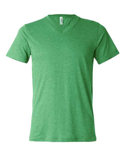 BELLA + CANVAS Unisex Triblend V-Neck Tee 3415 - Green Triblend