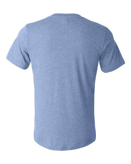 BELLA + CANVAS Unisex Triblend V-Neck Tee 3415 - Blue Triblend