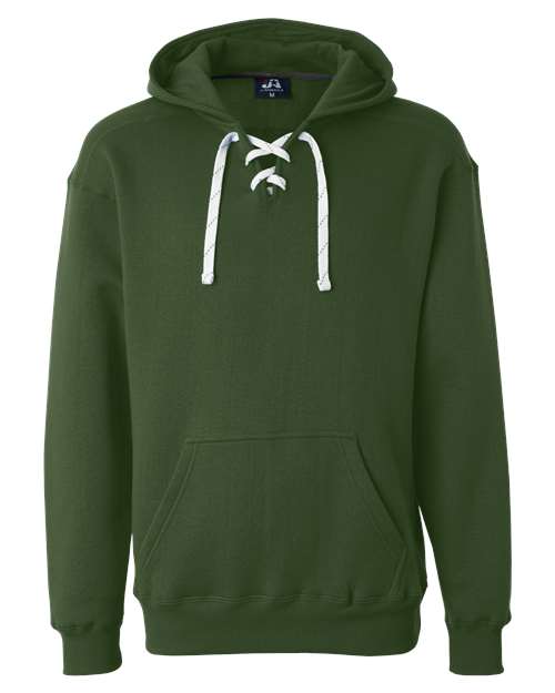 J. America Men's Sport Lace Hooded Sweatshirt 8830 - Forest