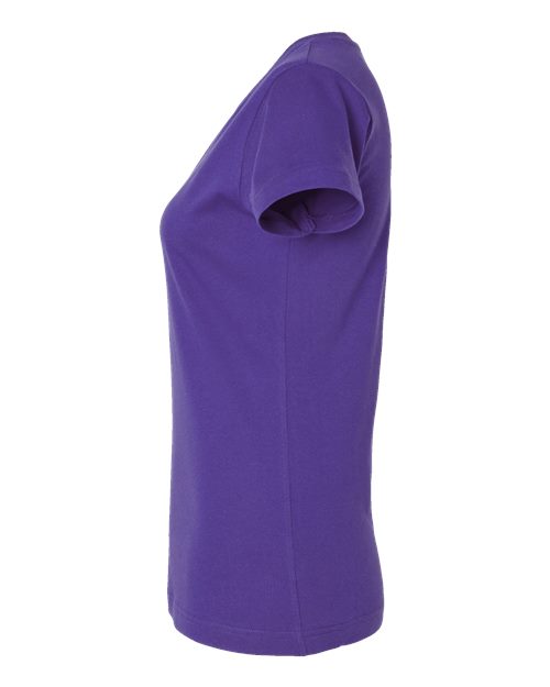 LAT Women's Fine Jersey V-Neck Tee 3507 - Purple