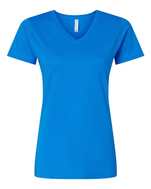 LAT Women's Fine Jersey V-Neck Tee 3507 - Cobalt