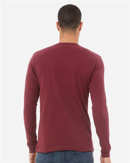 BELLA + CANVAS Unisex Triblend Long Sleeve Tee 3513 - Maroon Triblend