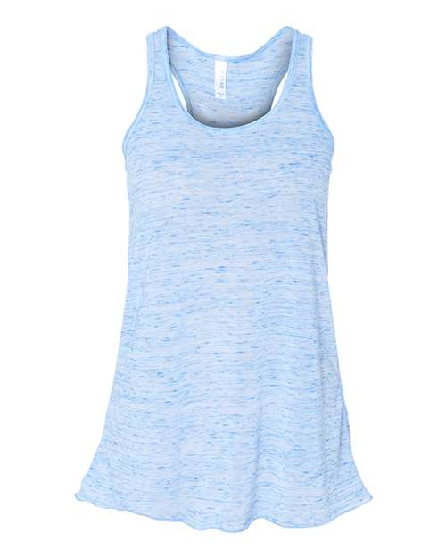 BELLA + CANVAS Women's Flowy Racerback Tank 8800 - Blue Marble