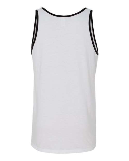 BELLA + CANVAS Jersey Tank 3480 - White/ Black
