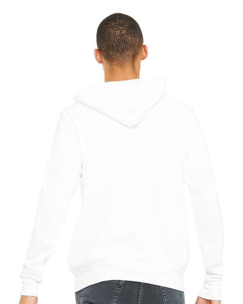 BELLA + CANVAS Unisex Sponge Fleece Full-Zip Hoodie Sweatshirt 3739 - White