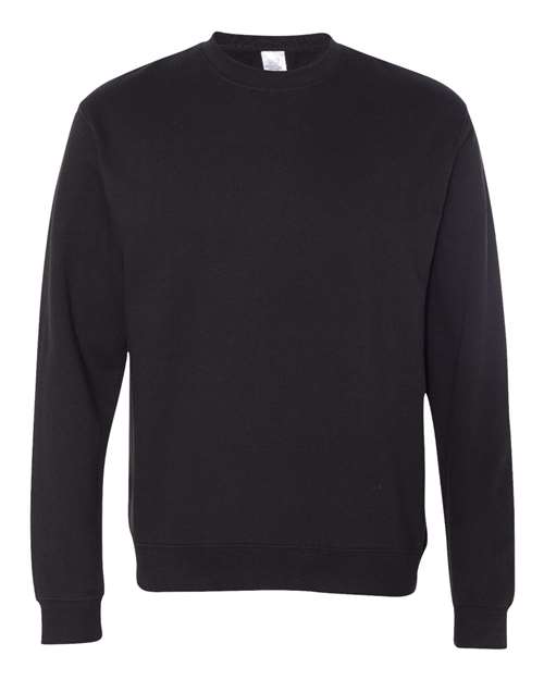 Independent Trading Co. Unisex Midweight Crewneck Sweatshirt SS3000 - Black