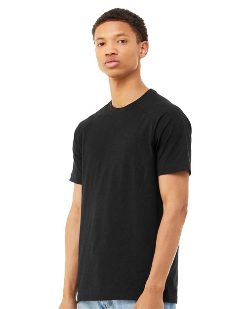BELLA + CANVAS Men's Heather CVC Raglan Tee 3201