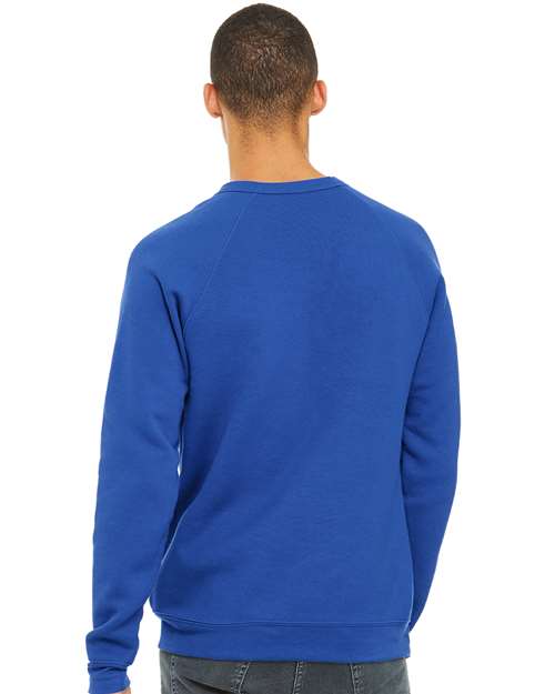 BELLA + CANVAS Unisex Sponge Fleece Raglan Crewneck Sweatshirt 3901 - True Royal