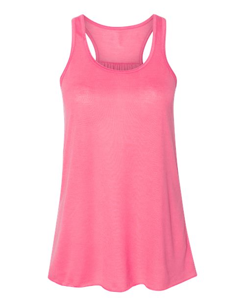 BELLA + CANVAS Women's Flowy Racerback Tank 8800 - Neon Pink