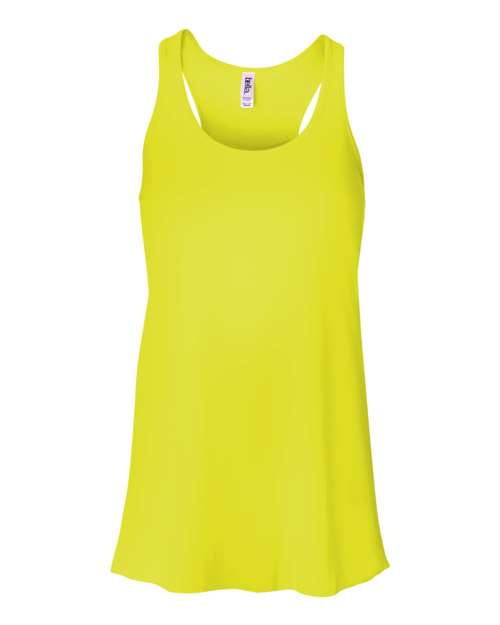 BELLA + CANVAS Women's Flowy Racerback Tank 8800 - Neon Yellow