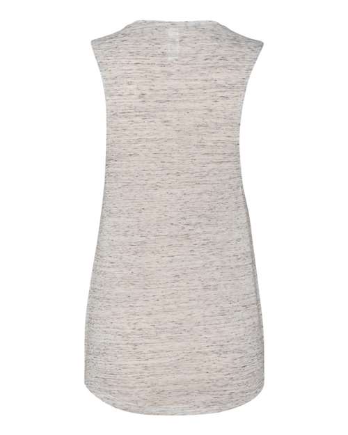 BELLA + CANVAS Women's Flowy Scoop Muscle Tank 8803 - White Marble