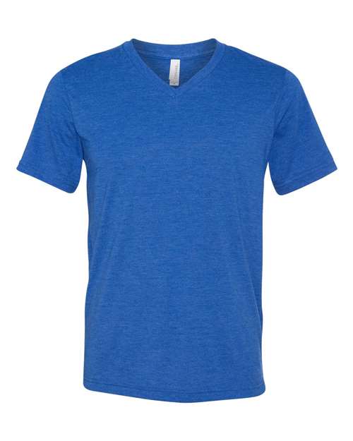 BELLA + CANVAS Unisex Triblend V-Neck Tee 3415 - True Royal Triblend