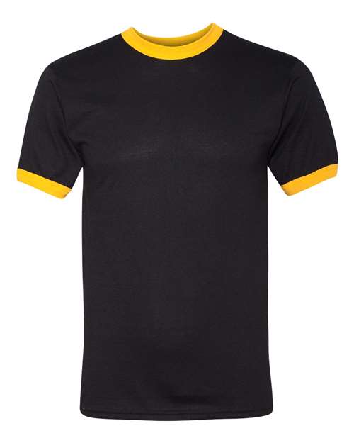 Augusta Sportswear Unisex 50/50 Ringer T-Shirt 710 - Black/ Gold