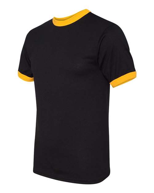 Augusta Sportswear Unisex 50/50 Ringer T-Shirt 710 - Black/ Gold